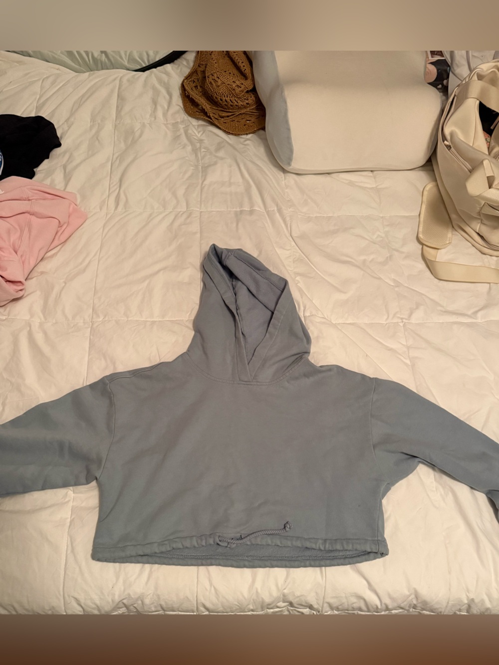 Women’s Hooded Sweatshirt Shorts Set - Dusty Blue